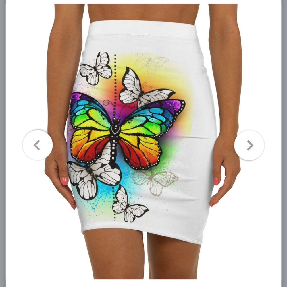 Butterflies mini skirt